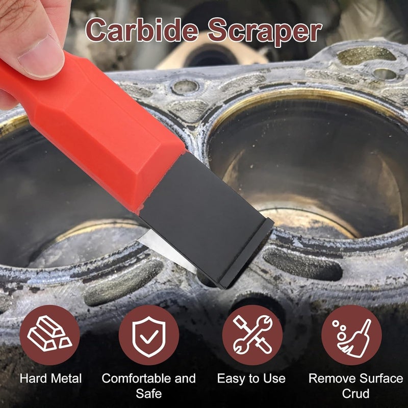 Linkstyle Carbide Scraper, 2 PCS Gasket Scraper Tool for Engine and Automotive, 1-1/4 Inch and 5/8 Inch Gasket Scraper Set - Image 3